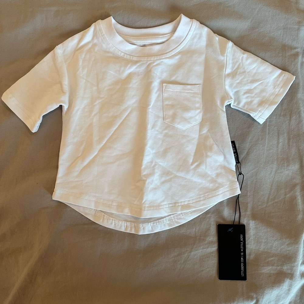 NWT Little Bipsy Favourite Tee - White - 0-3M
